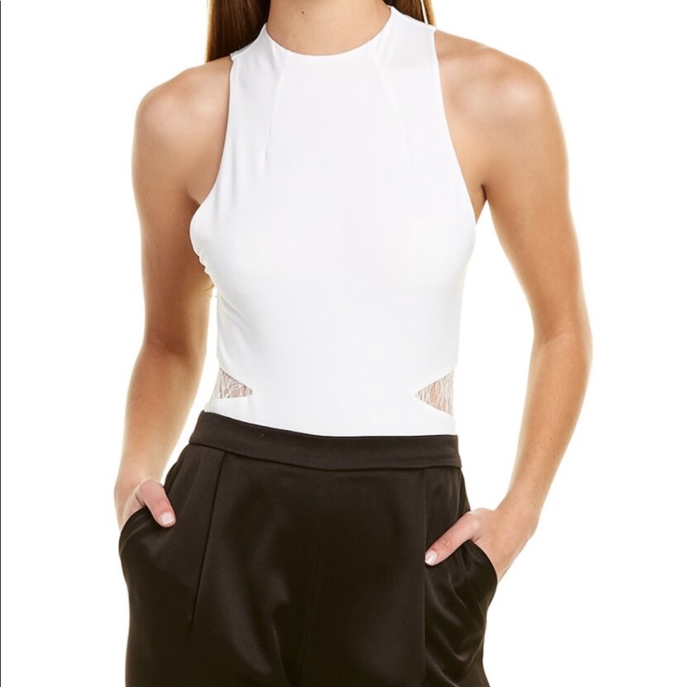 Alice + Olivia Bodysuit with Lace Cutouts
